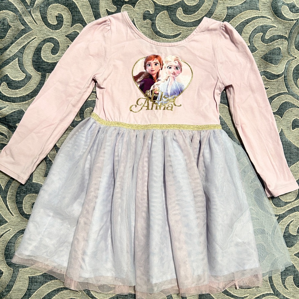 Disney Pink and White Casual Dress with Sparkly Tutu